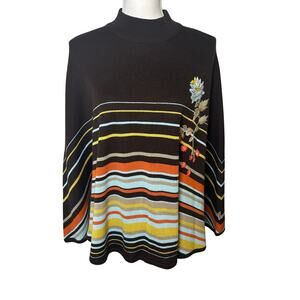 Patagonia Water Girl women's wool blend brown floral embroidery striped poncho